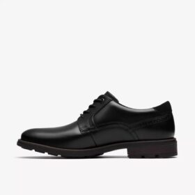 Zapatos lisos negros de piel lisa Emmet para hombre