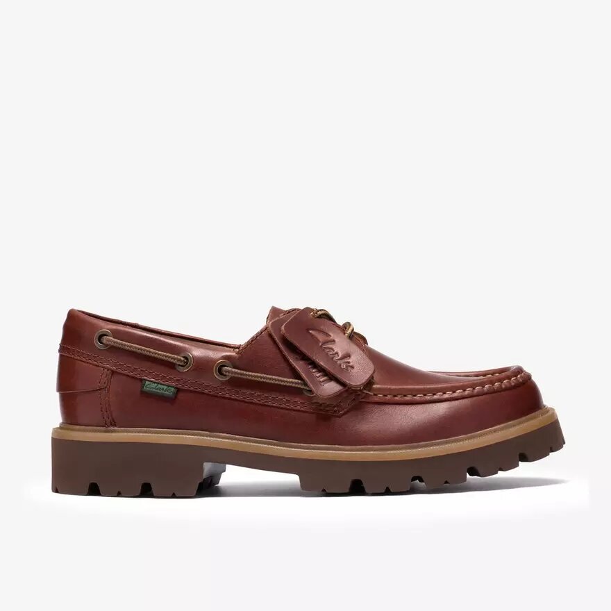 Zapatos náuticos Cleyhill para hombre, de piel marrón Zapatos náuticos Cleyhill para hombre, de piel marrón