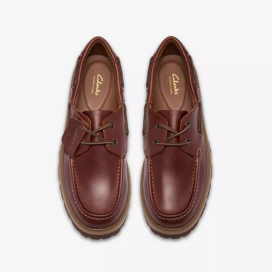 Zapatos náuticos Cleyhill para hombre, de piel marrón Zapatos náuticos Cleyhill para hombre, de piel marrón