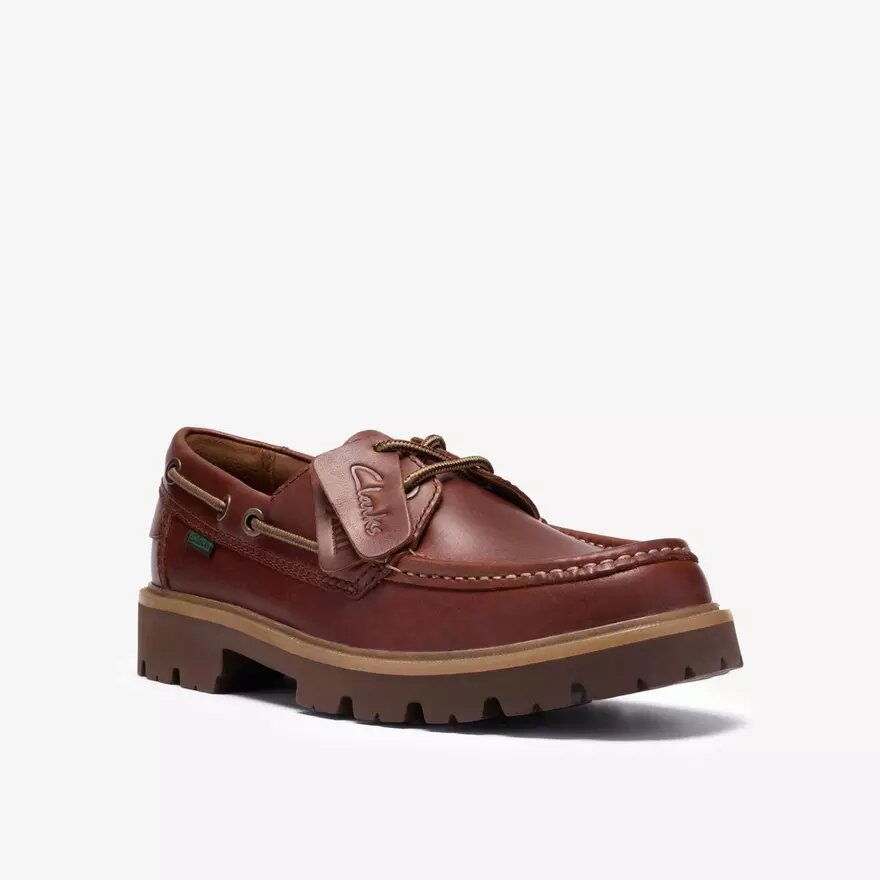 Zapatos náuticos Cleyhill para hombre, de piel marrón Zapatos náuticos Cleyhill para hombre, de piel marrón