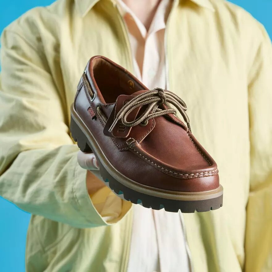 Zapatos náuticos Cleyhill para hombre, de piel marrón Zapatos náuticos Cleyhill para hombre, de piel marrón