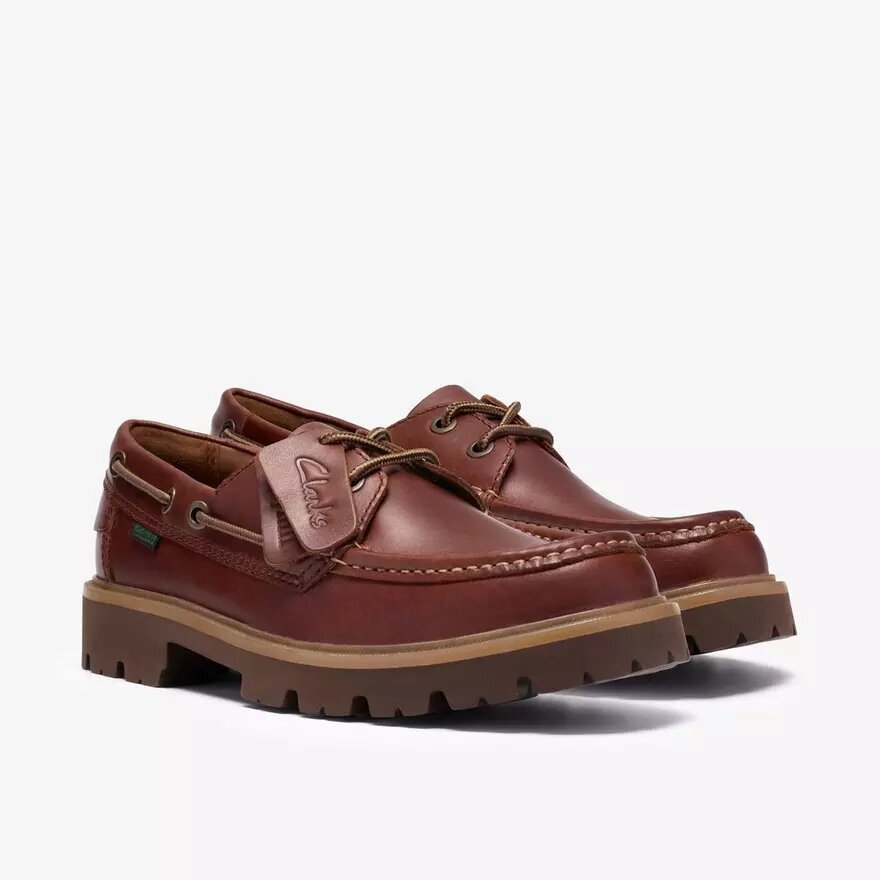 Zapatos náuticos Cleyhill para hombre, de piel marrón Zapatos náuticos Cleyhill para hombre, de piel marrón