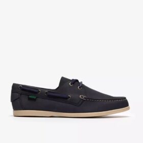 Zapatos náuticos de cordones Charmouth para hombre, en nubuck azul marino