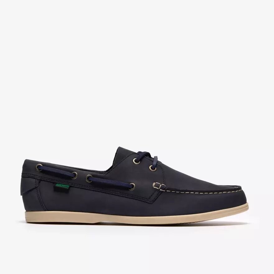 Zapatos náuticos de cordones Charmouth para hombre, en nubuck azul marino Zapatos náuticos de cordones Charmouth para hombre, en nubuck azul marino