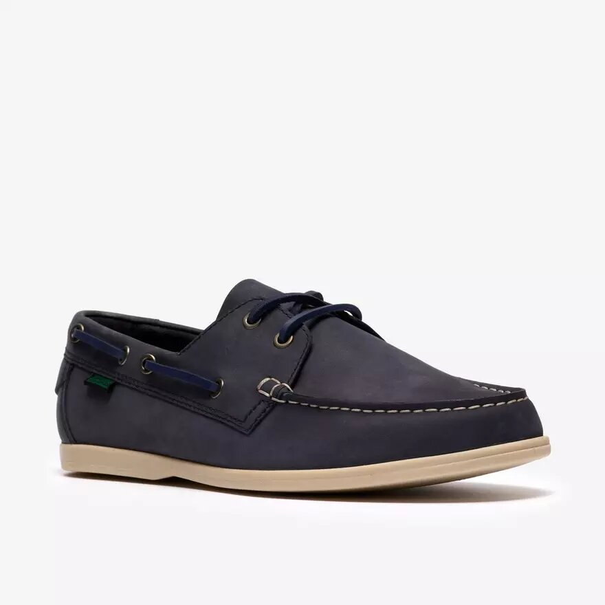 Zapatos náuticos de cordones Charmouth para hombre, en nubuck azul marino Zapatos náuticos de cordones Charmouth para hombre, en nubuck azul marino