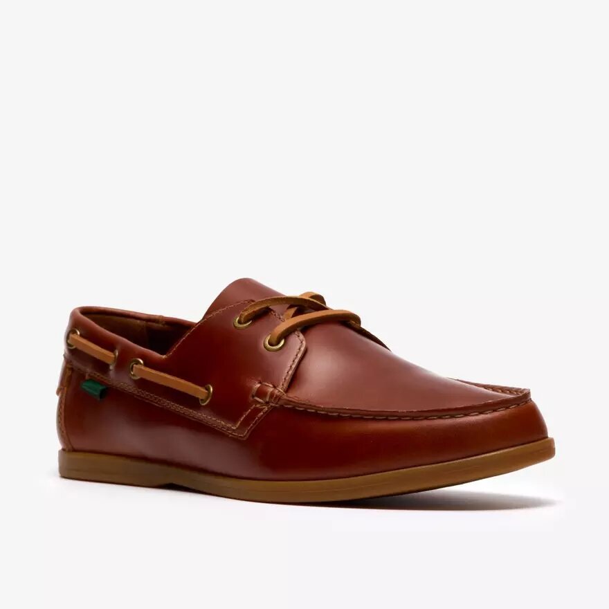 Zapatos náuticos de cordones Charmouth para hombre en piel color tostado Zapatos náuticos de cordones Charmouth para hombre en piel color tostado