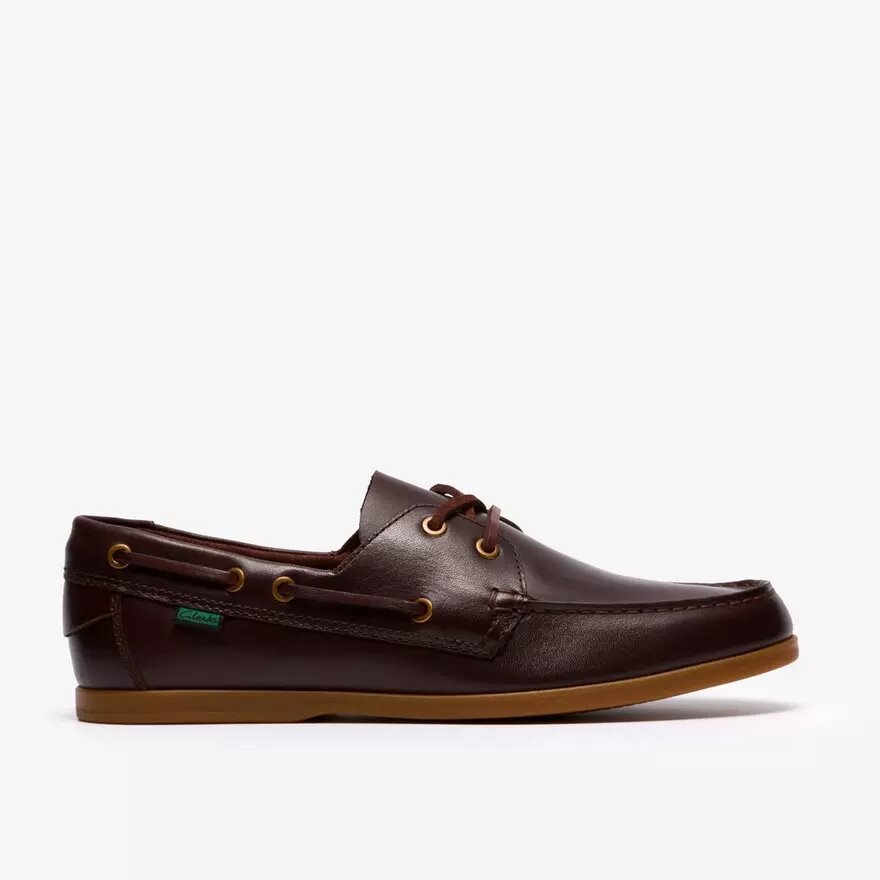 Zapatos náuticos de cuero marrón con cordones Charmouth para hombre Zapatos náuticos de cuero marrón con cordones Charmouth para hombre