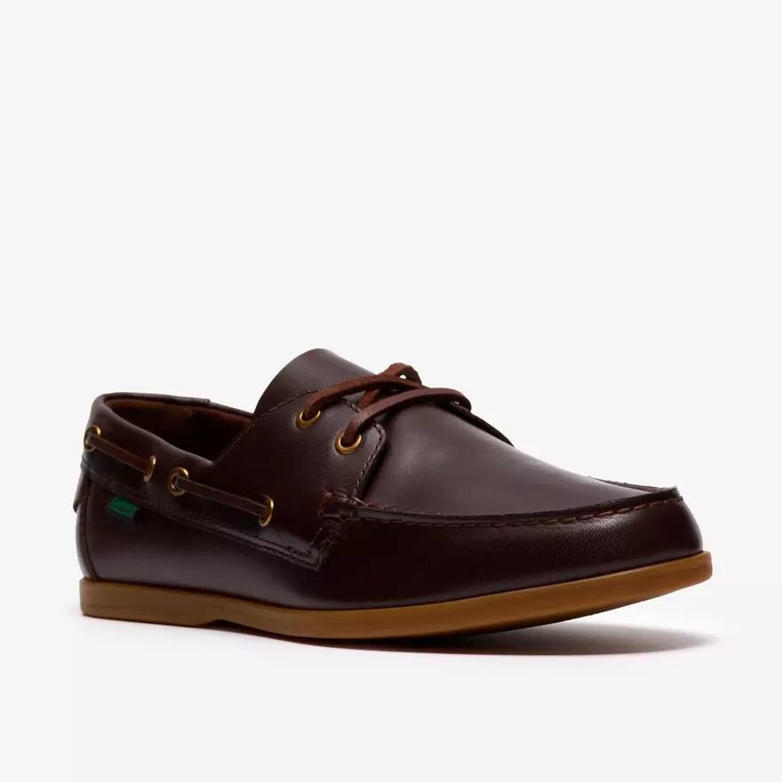 Zapatos náuticos de cuero marrón con cordones Charmouth para hombre Zapatos náuticos de cuero marrón con cordones Charmouth para hombre