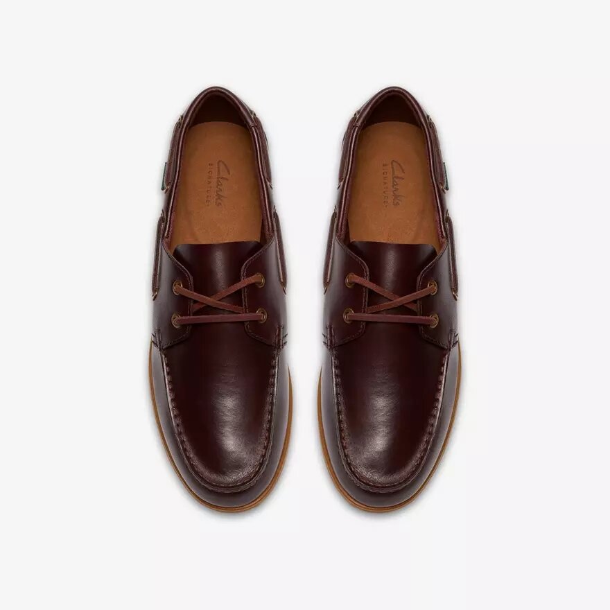 Zapatos náuticos de cuero marrón con cordones Charmouth para hombre Zapatos náuticos de cuero marrón con cordones Charmouth para hombre
