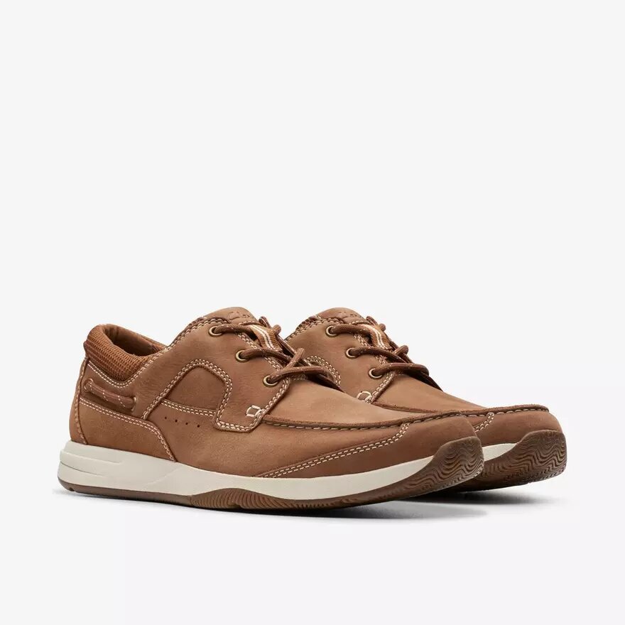 Zapatos náuticos de hombre Sailview con cordones, de nubuck color tostado claro Zapatos náuticos de hombre Sailview con cordones, de nubuck color tostado claro