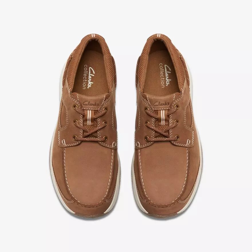 Zapatos náuticos de hombre Sailview con cordones, de nubuck color tostado claro Zapatos náuticos de hombre Sailview con cordones, de nubuck color tostado claro