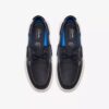 Zapatos náuticos Flexway 2Eye de nubuck azul marino para hombre