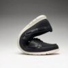 Zapatos náuticos Flexway 2Eye de nubuck azul marino para hombre