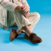 Zapatos náuticos Flexway 2Eye de nubuck marrón para hombre