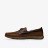 Zapatos náuticos Flexway 2Eye de nubuck marrón para hombre