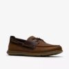 Zapatos náuticos Flexway 2Eye de nubuck marrón para hombre
