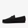 Zapatos náuticos Godney Boat de cuero negro para hombre