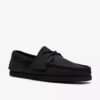 Zapatos náuticos Godney Boat de cuero negro para hombre