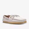Zapatos náuticos Godney Boat para mujer en piel granulada blanca Zapatos náuticos Godney Boat para mujer en piel granulada blanca