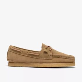 Zapatos náuticos Godney para mujer en ante color arce