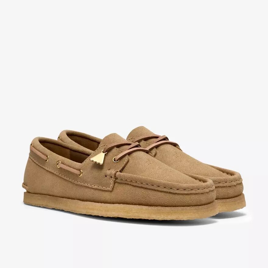 Zapatos náuticos Godney para mujer en ante color arce Zapatos náuticos Godney para mujer en ante color arce