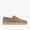 Zapatos náuticos Lockford para hombre en ante color arena oscuro