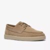 Zapatos náuticos Lockford para hombre en ante color arena oscuro
