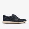 Zapatos náuticos Sailview para hombre con cordones, de nubuck azul marino Zapatos náuticos Sailview para hombre con cordones, de nubuck azul marino