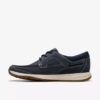 Zapatos náuticos Sailview para hombre con cordones, de nubuck azul marino Zapatos náuticos Sailview para hombre con cordones, de nubuck azul marino