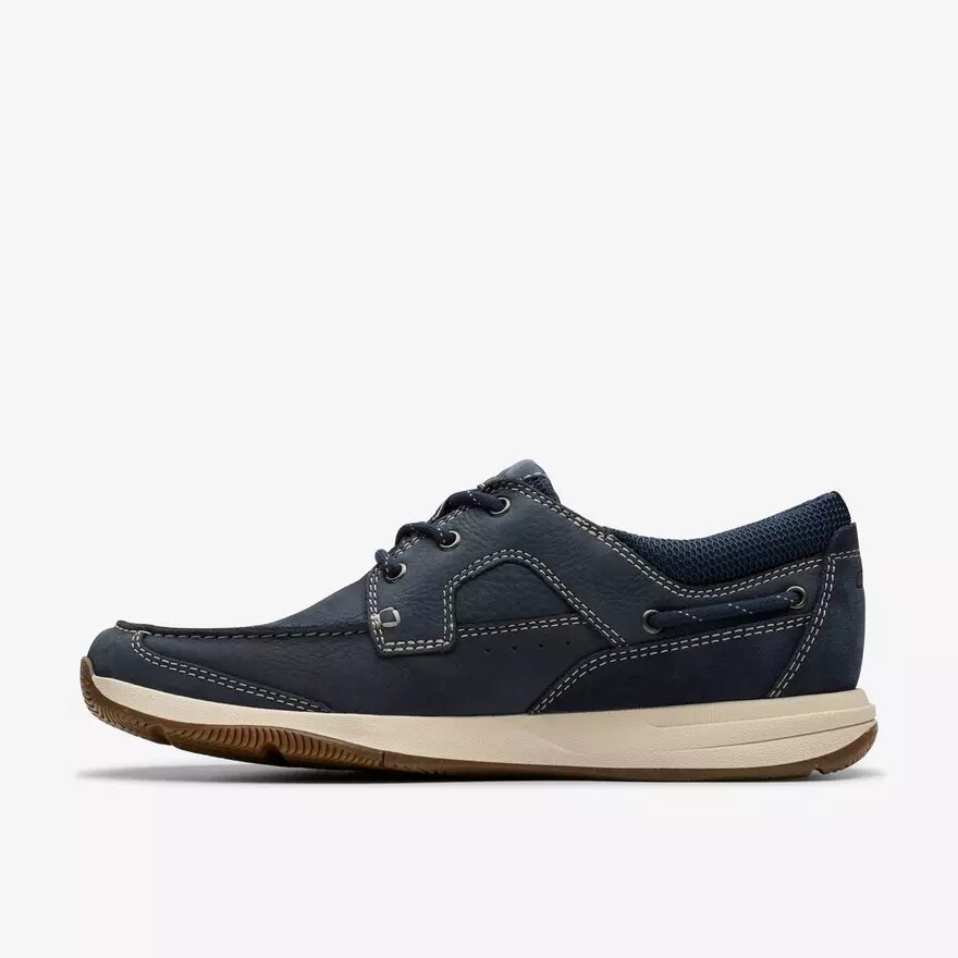 Zapatos náuticos Sailview para hombre con cordones, de nubuck azul marino Zapatos náuticos Sailview para hombre con cordones, de nubuck azul marino