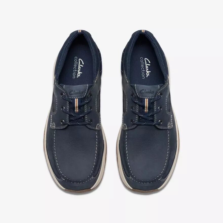Zapatos náuticos Sailview para hombre con cordones, de nubuck azul marino Zapatos náuticos Sailview para hombre con cordones, de nubuck azul marino