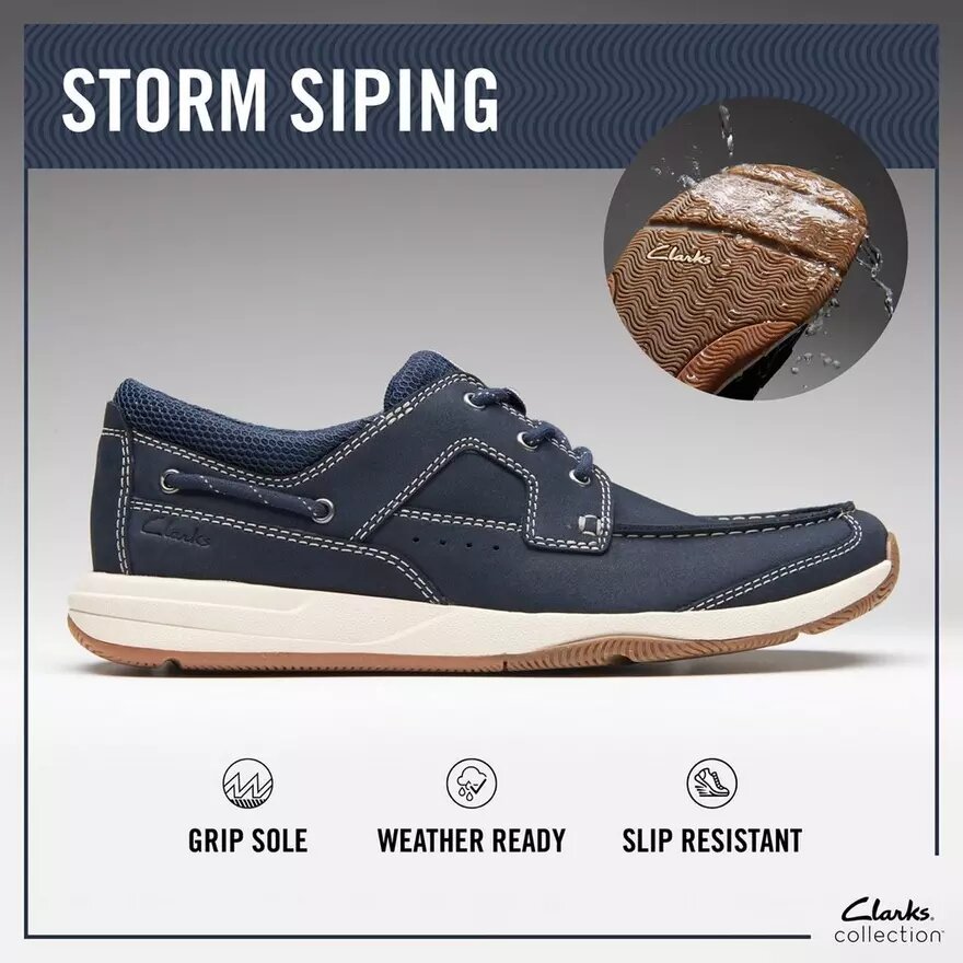 Zapatos náuticos Sailview para hombre con cordones, de nubuck azul marino Zapatos náuticos Sailview para hombre con cordones, de nubuck azul marino