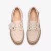 Zapatos náuticos Torhill para mujer en nubuck color crema