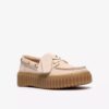Zapatos náuticos Torhill para mujer en nubuck color crema