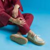 Zapatos náuticos Torhill para mujer en nubuck color crema