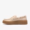 Zapatos náuticos Torhill para mujer en nubuck color crema