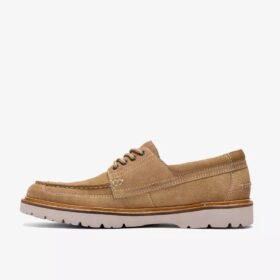 Zapatos náuticos Weltridge Moc de ante color arena para hombre