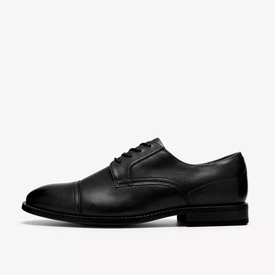 Zapatos Oxford Bowburn Cap de cuero negro para hombre Zapatos Oxford Bowburn Cap de cuero negro para hombre
