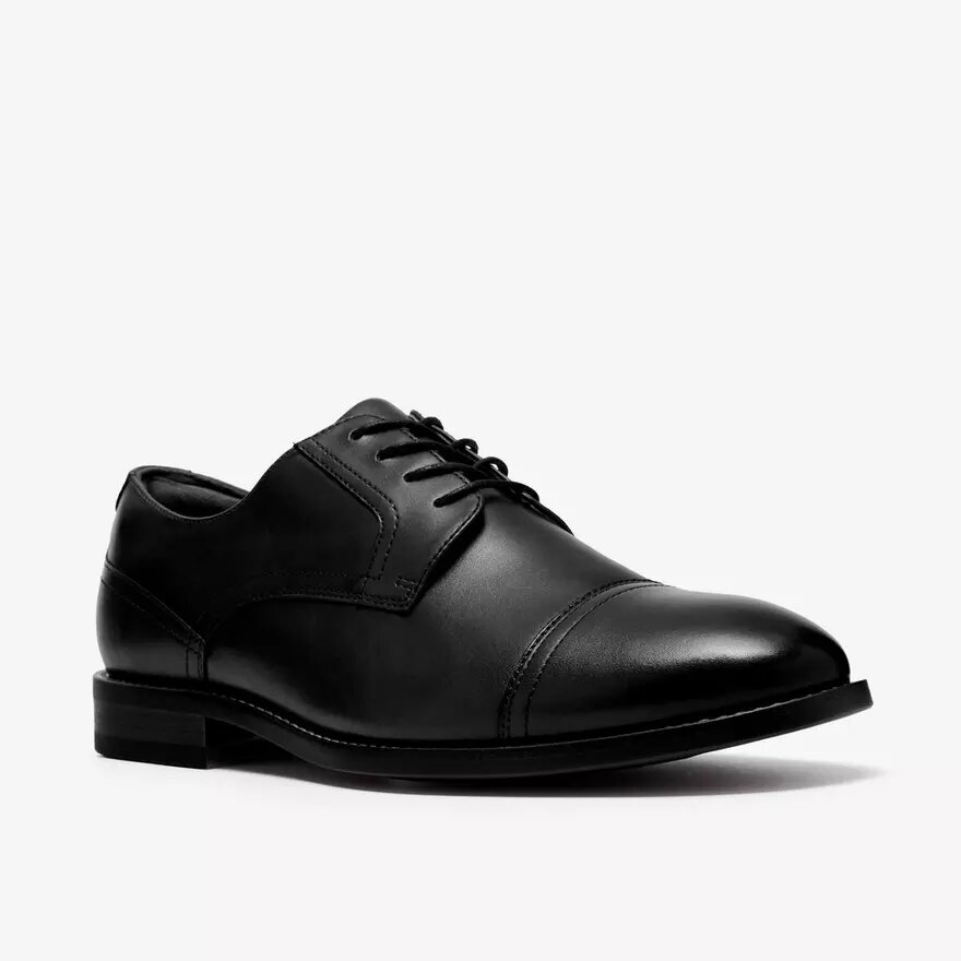 Zapatos Oxford Bowburn Cap de cuero negro para hombre Zapatos Oxford Bowburn Cap de cuero negro para hombre