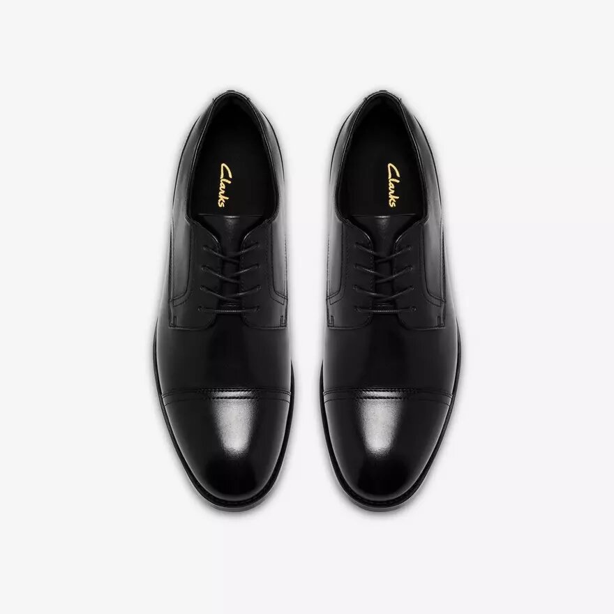 Zapatos Oxford Bowburn Cap de cuero negro para hombre Zapatos Oxford Bowburn Cap de cuero negro para hombre