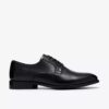 Zapatos Oxford Bowburn de cuero negro con cordones para hombre Zapatos Oxford Bowburn de cuero negro con cordones para hombre