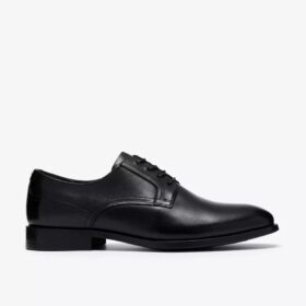 Zapatos Oxford Bowburn de cuero negro con cordones para hombre