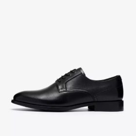 Zapatos Oxford Bowburn de cuero negro con cordones para hombre