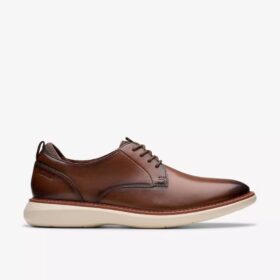 Zapatos Oxford Brantin Plain de cuero marrón oscuro para hombre