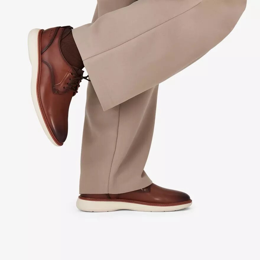 Zapatos Oxford Brantin Plain de cuero marrón oscuro para hombre Zapatos Oxford Brantin Plain de cuero marrón oscuro para hombre