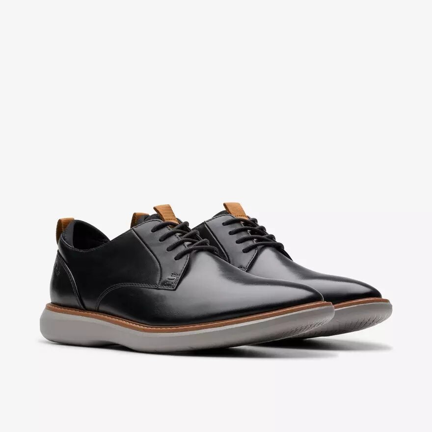 Zapatos Oxford Brantin Plain de cuero negro para hombre Zapatos Oxford Brantin Plain de cuero negro para hombre