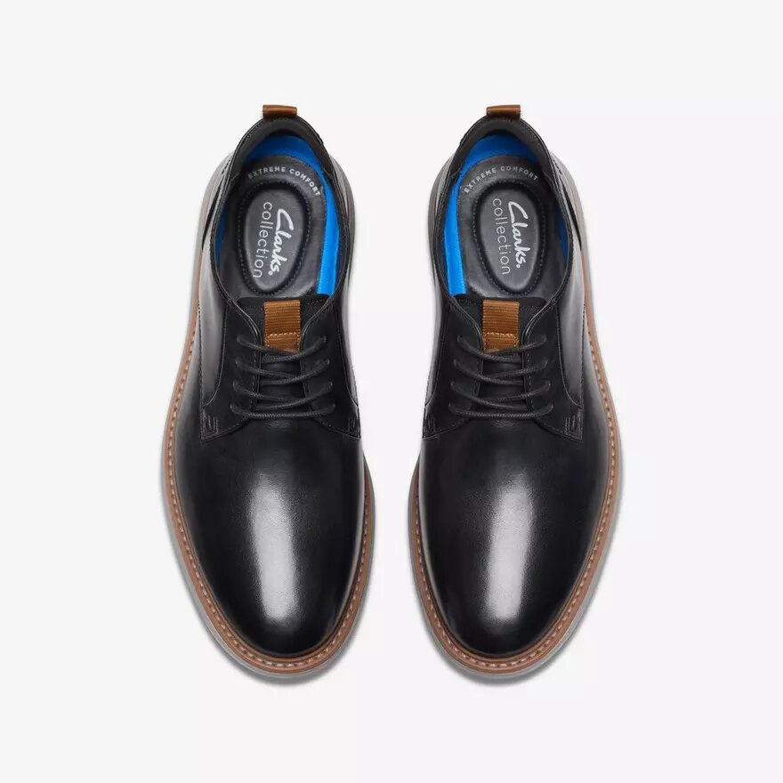 Zapatos Oxford Brantin Plain de cuero negro para hombre Zapatos Oxford Brantin Plain de cuero negro para hombre