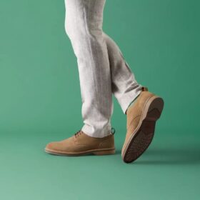 Zapatos Oxford de ante marrón claro con cordones Aldwin para hombre