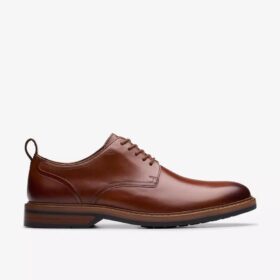 Zapatos Oxford de cordones Aldwin para hombre, en piel color tostado