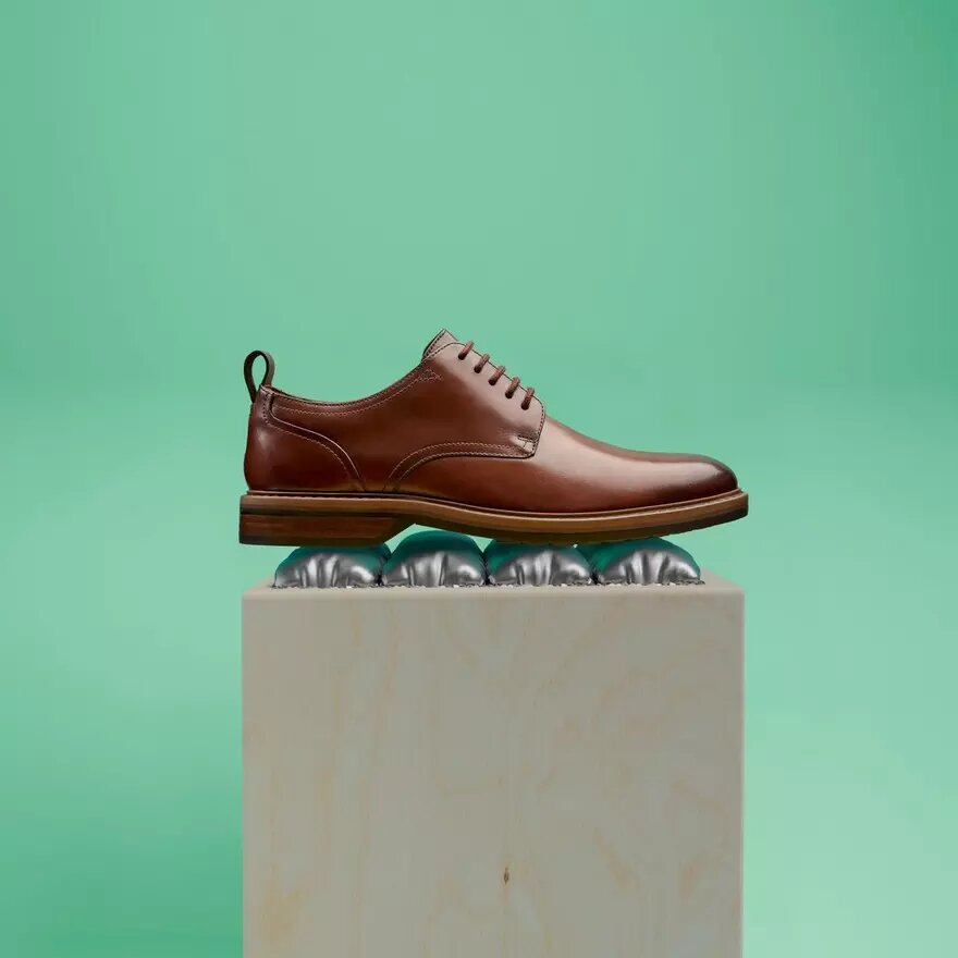 Zapatos Oxford de cordones Aldwin para hombre, en piel color tostado Zapatos Oxford de cordones Aldwin para hombre, en piel color tostado